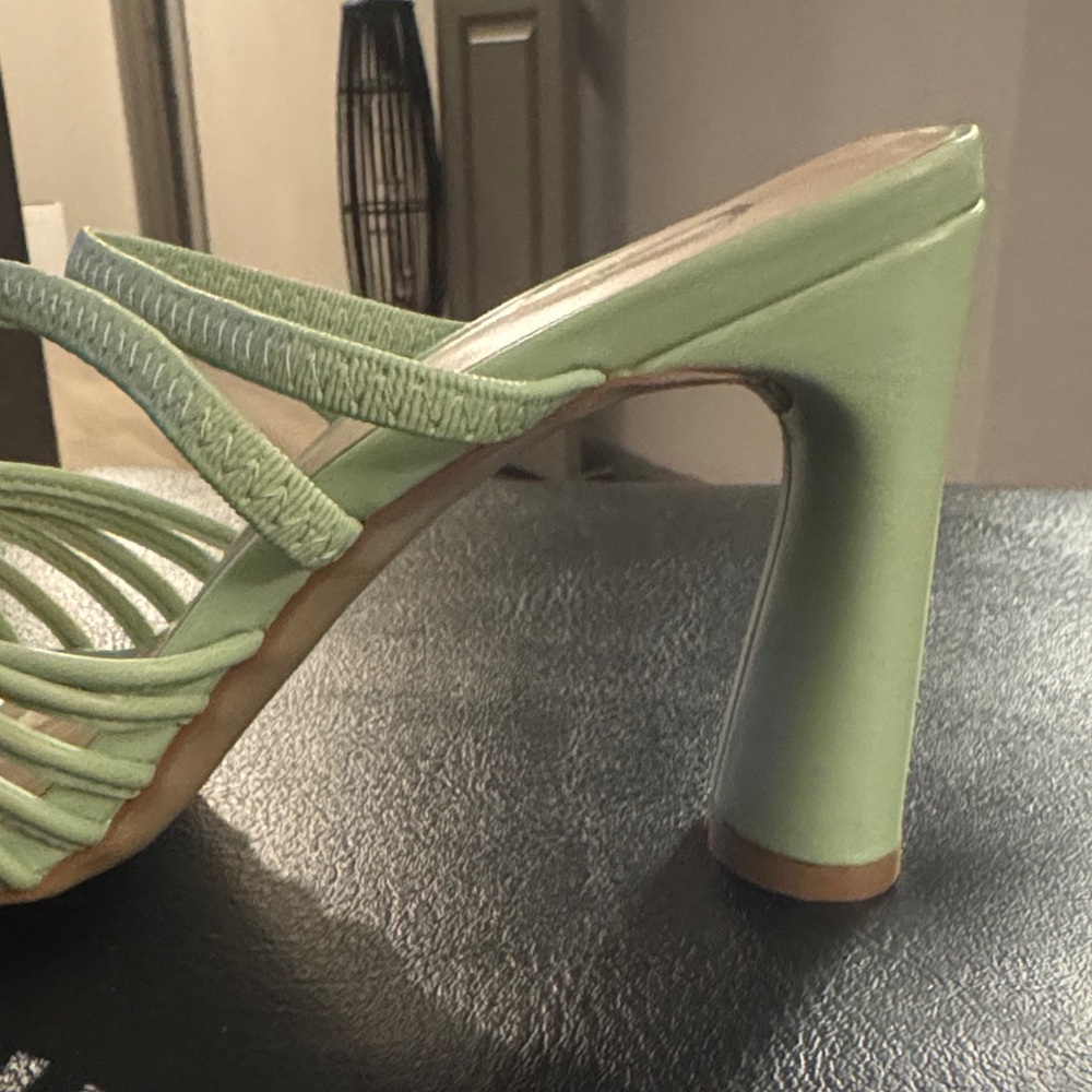 Journee Womens Hera Open Square Toe High Block Heel Sandals🔥 SAGE SIZE 8.5🔥 - Picture 8 of 15